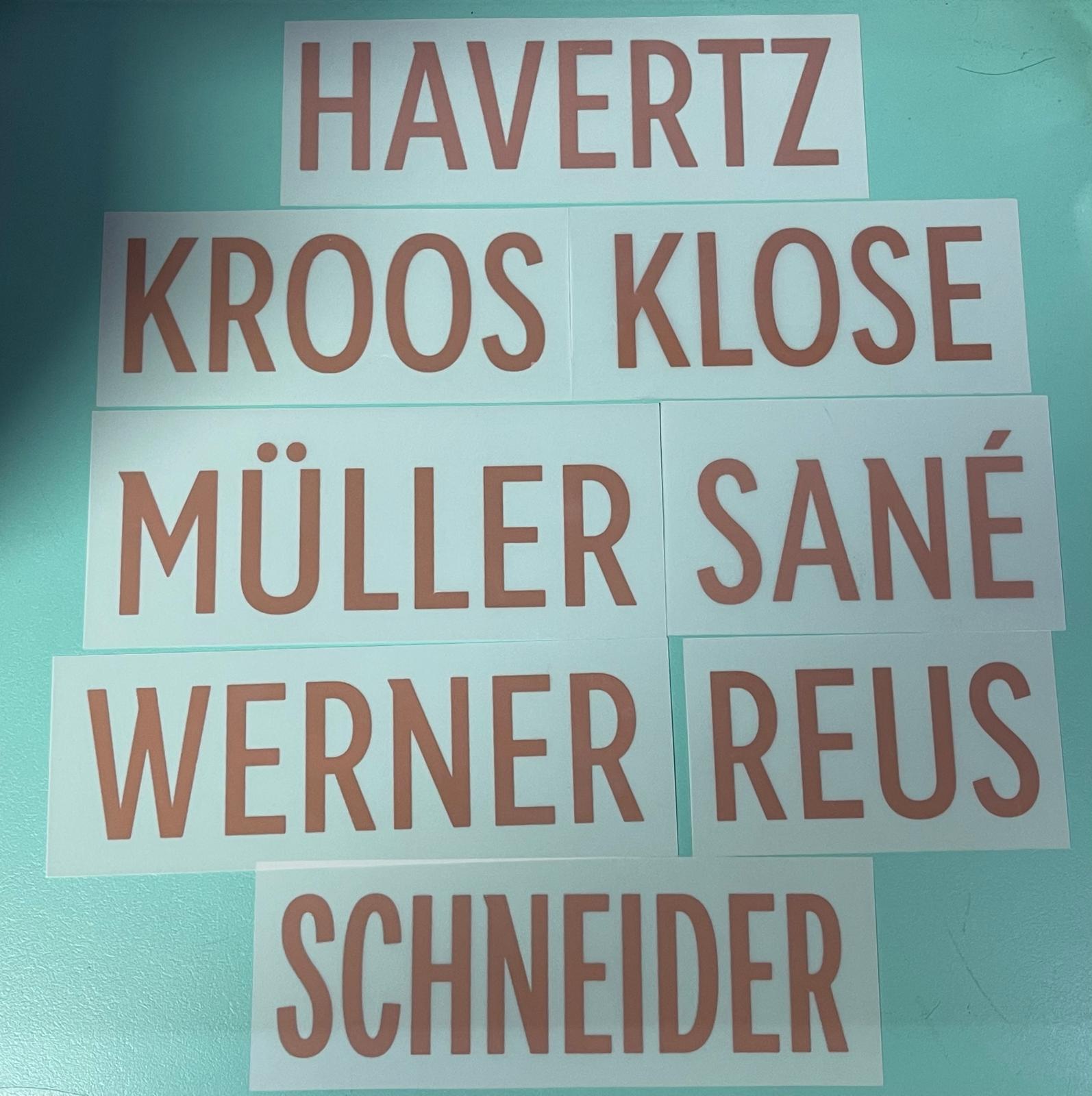 【德國2022】世界杯 德國 主埸 原裝號碼 球員名 SANE KLINSMANN