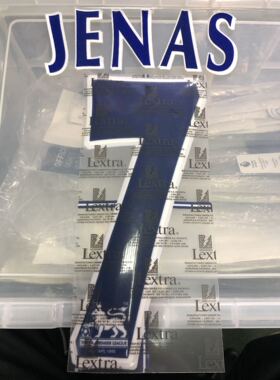 Lextra 原年英超紐卡斯爾用藍色絨字 10吋球員版字 7 JENAS