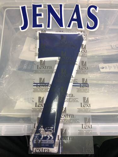 Lextra 原年英超紐卡斯爾用藍色絨字 10吋球員版字 7 JENAS