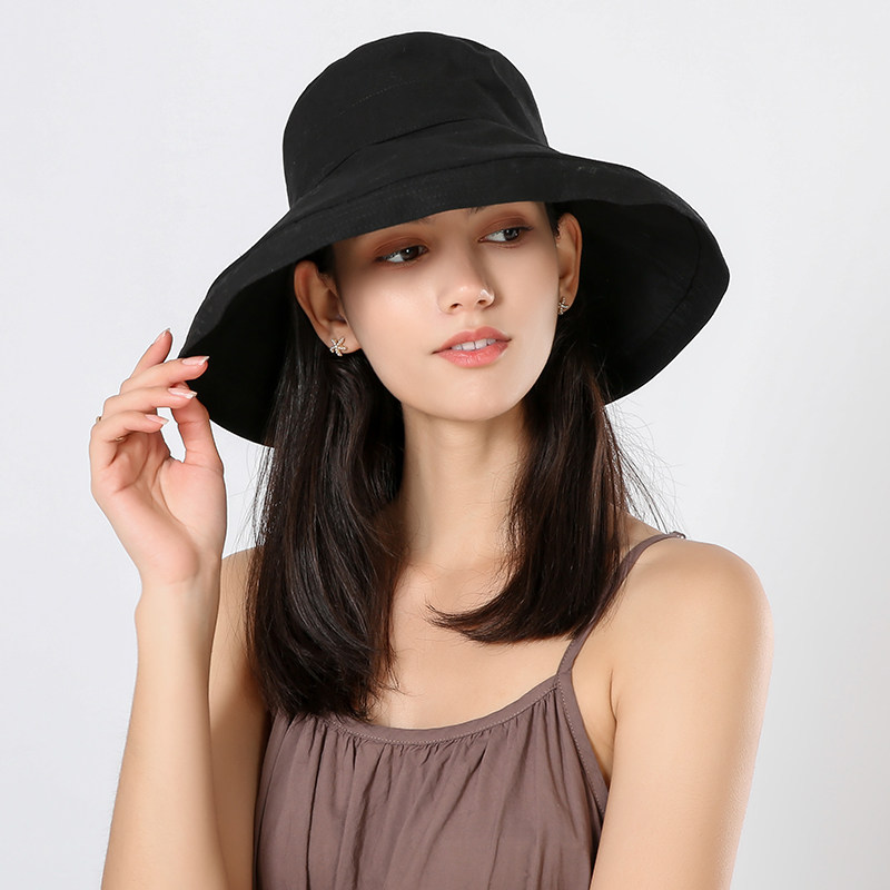 日本hysteric渔夫帽女夏季韩版百搭大檐防晒遮阳防紫外线遮脸盆帽