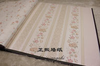 Tianli wallpaper, rose vertical stripes, country style, bedroom and living room, warm and romantic country style thumbnail 2
