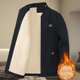 男士棉衣棉服加绒加厚秋冬季夹克保暖外套青年修身休闲棒球服上衣