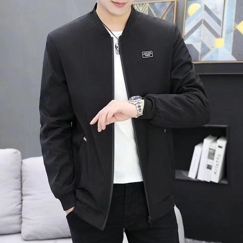 2026新款男装男士外套新款春秋季修身夹克衫棒球服中青年休闲上衣