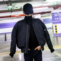 Thêu mùa đông nam mới xuống áo khoác phiên bản Hàn Quốc dày ngắn lỏng đoạn thanh niên nam bóng chày đứng áo cổ áo thủy triều - Đồng phục bóng chày áo khoác bomber nam cao cấp