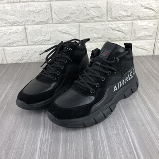 断码撤柜处理真皮男鞋平底舒适休闲鞋头层牛皮系带高帮皮鞋男单鞋