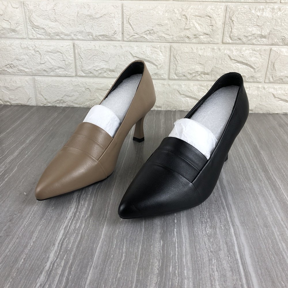 断码撤柜处理真皮女鞋细跟洋气优雅时装鞋高跟尖头浅口女单鞋百搭