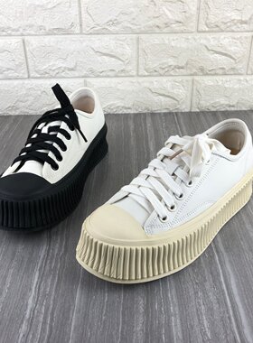 真皮女鞋厚底系带休闲单鞋板鞋