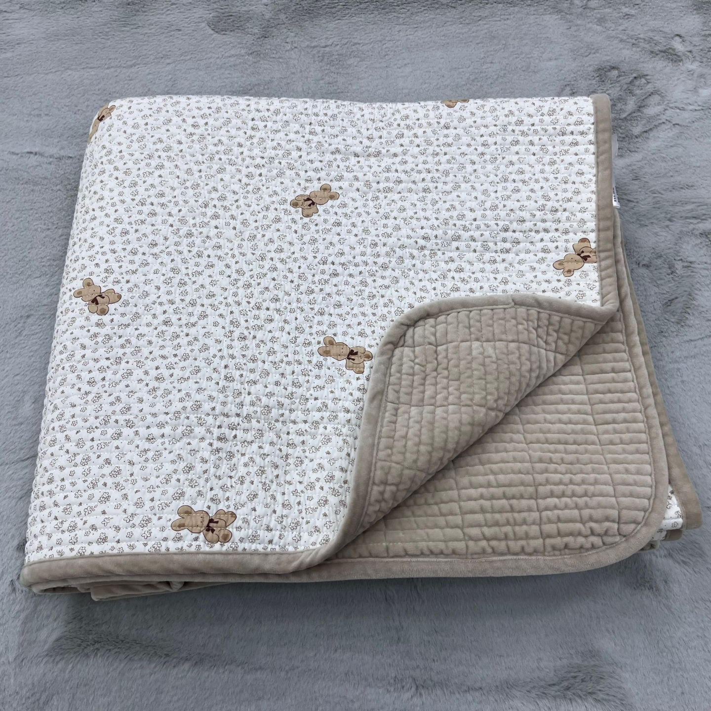 舒适好用一面纯棉一面宝宝绒加厚夹棉床盖亲肤柔软床单四季通用