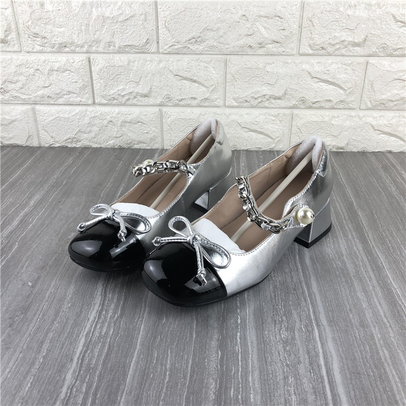 真皮女鞋浅口方头单鞋玛丽珍鞋