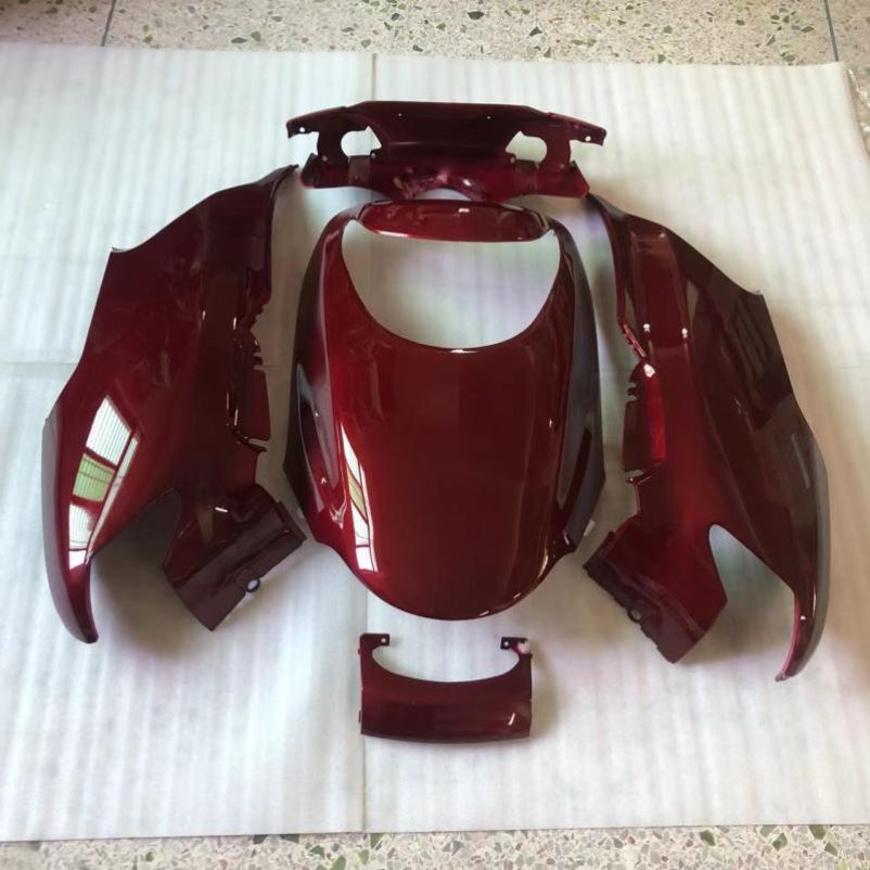 适用五羊本田喜悦小公主WH100T-H-G前面板灯箱侧板整车外壳