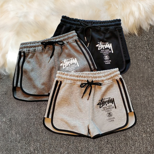 女外穿运动休闲薄款 家居睡裤 夏季 ins女士新款 潮 宽松美式 纯棉短裤