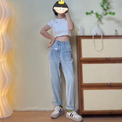 梨型身材常规春夏季新款老爹裤女