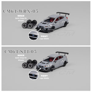 CM MODEL斯巴鲁WRX车模1:64瓦里斯VARIS STI 合金汽车模型收藏