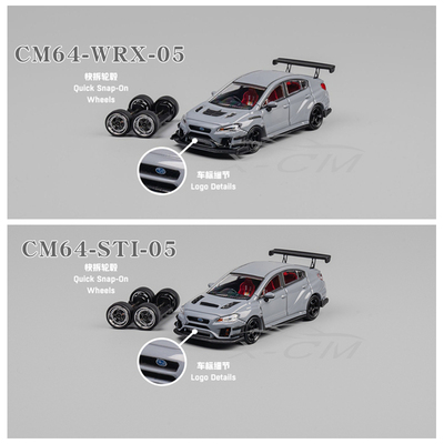 CM MODEL斯巴鲁WRX车模1:64瓦里斯VARIS STI 合金汽车模型收藏