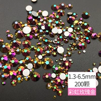 Радужный, золотой, розовое золото, 6.5mm