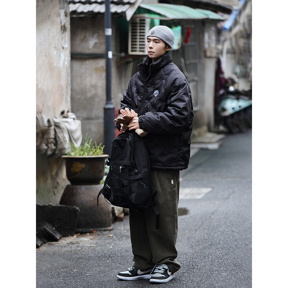 90 화이트 오리 다운 스탠드 칼라 다운 재킷 남성 겨울 새로운 스타일 일본 복고풍 입체 양각 유행 브랜드 커플의 따뜻한 재킷