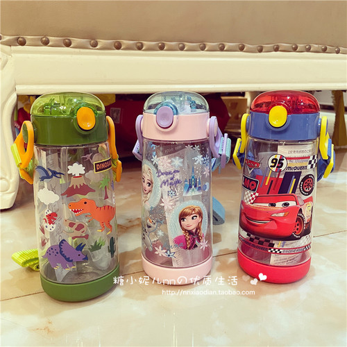 日本儿童宝宝恐龙爱莎吸管水壶
