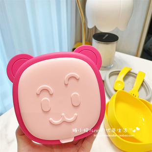 69元Octoto奥克兔兔宝宝迷你外出碗餐具辅食碗出门便携带勺叉餐盒