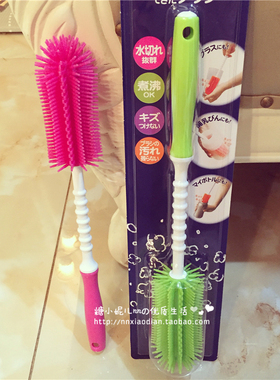 日本EDISONmama爱迪生硅胶长柄清洁刷可煮沸消毒水杯奶瓶刷