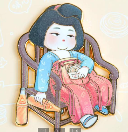 可爱卡通仕女金属冰箱贴磁吸旅游景点收藏纪念品伴手礼
