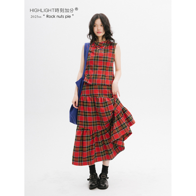 千禧曼波堆叠浪漫格纹