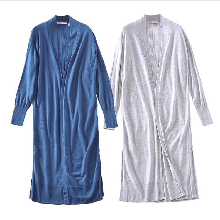 开叉棉羊毛女装针织衫外套V领