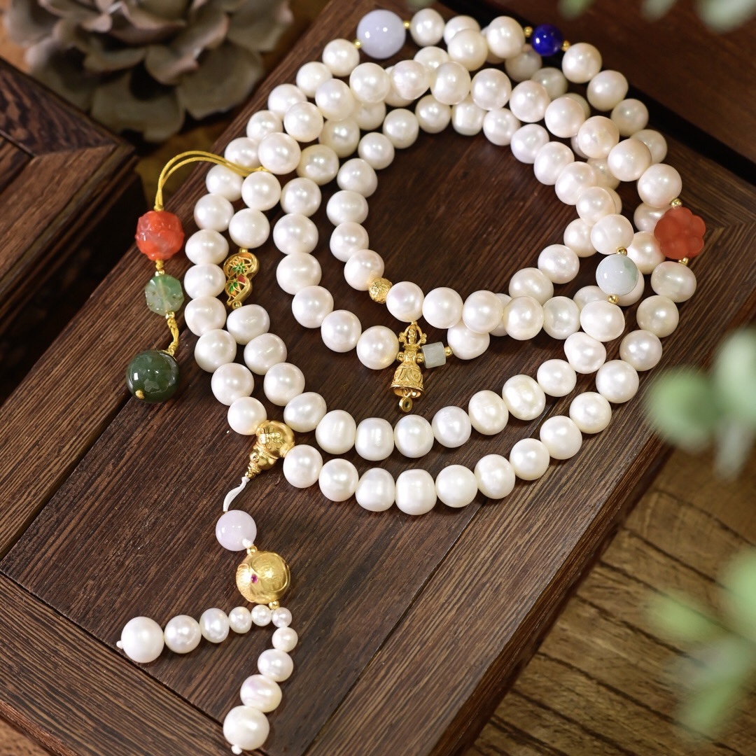 国风天然淡水珍珠长款项链毛衣链