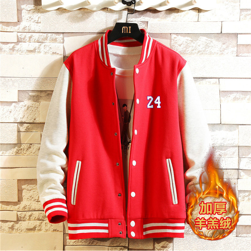 冬季卫衣棒球服男潮牌i港风外套韩版加绒加厚A163-BP340-P65图片