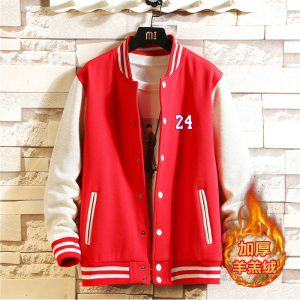 冬季卫衣棒球服男潮牌i港风外套韩版加绒加厚A163-BP340-P65图片