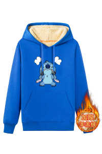 冬款时尚潮流套头男士加绒加厚卫衣连帽运动长袖A163-G6358-P55图片