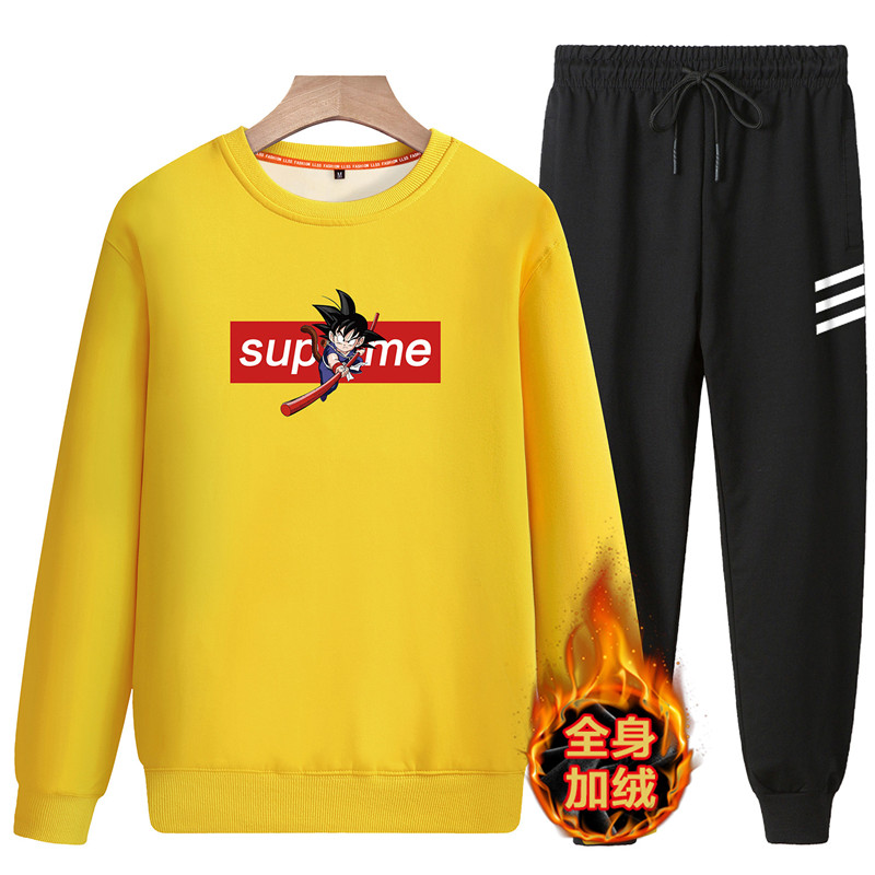 大量备货2020冬季男长袖加绒加厚印花卫衣圆领套装A163-5519-P90,男装卫衣,星座211-1