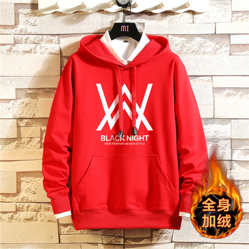 爆款2020卫衣男冬加绒加厚连帽卫衣纯棉A163-J7804-P55图片