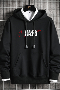 M-5XL 日系复古宽松大码连帽卫衣韩版潮流外套P45图片