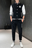 2020年冬季加绒加厚潮流棒球服运动套装外套男A163-531-P110，男装卫衣，星座211-1