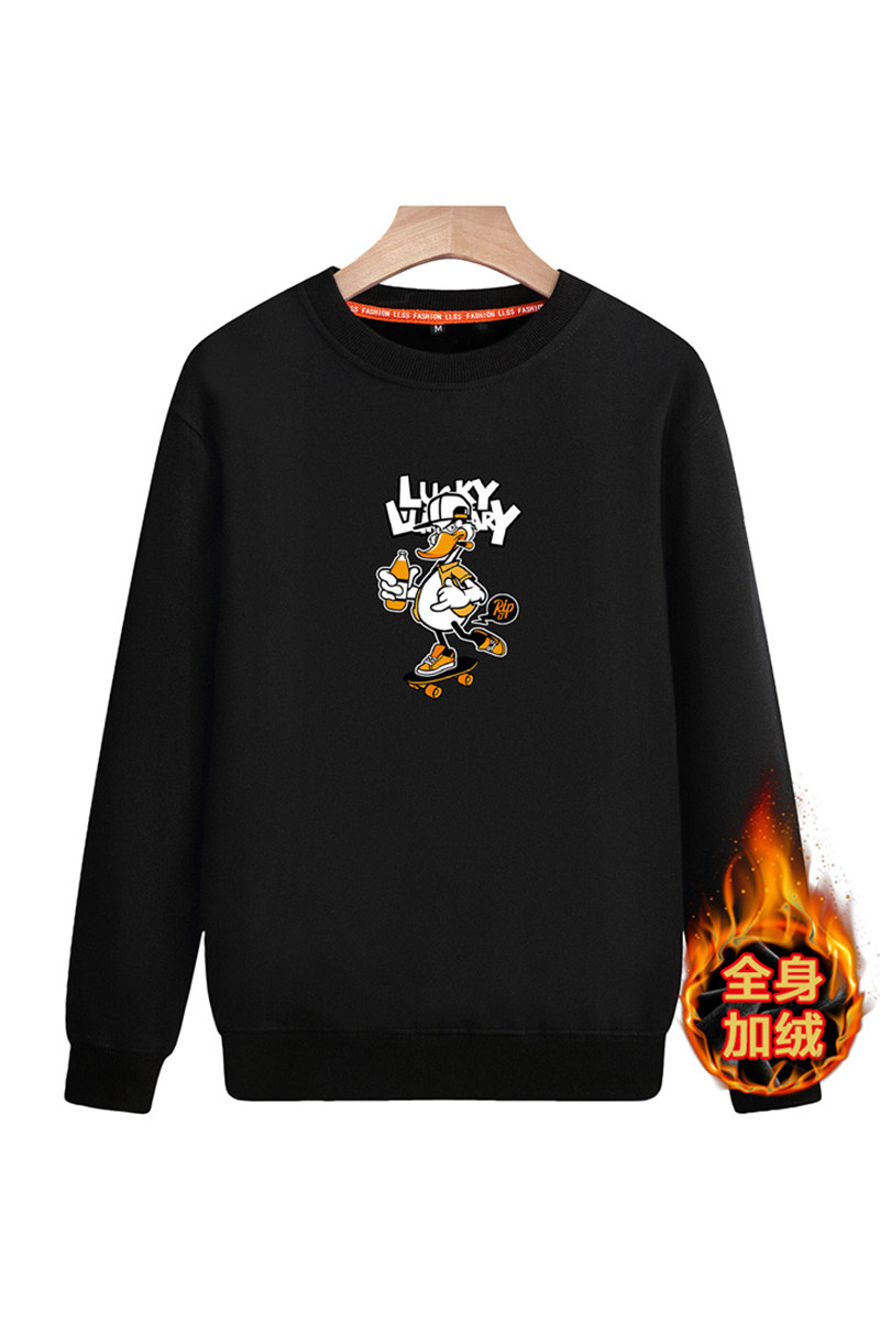 2020冬季日系大码套头卫衣男加绒圆领中大童青少年A163-5860-P50,男装卫衣,星座211-1