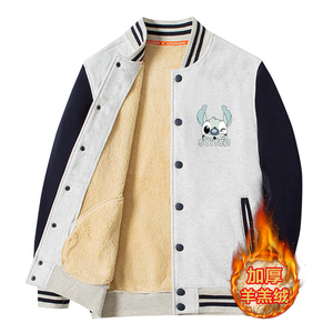 冬季棒球服休闲加厚加绒男士开衫外套A163-BP371-P65图片