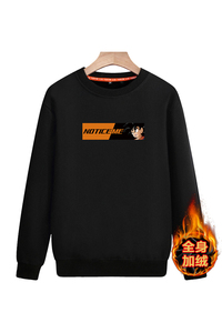 圆领长袖卫衣男2021新款宽松潮流加绒加厚印花卫衣A163-5801-P50图片