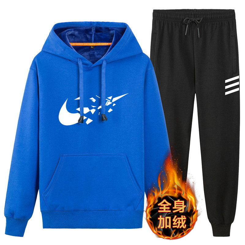 2021新款加厚加绒连帽卫衣休闲运动男士冬季外套A163-MJ7785-P95图片