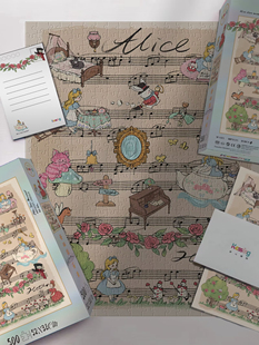 kessing拼图［爱丽丝乐章］500片丝绒面纸质新品可爱风