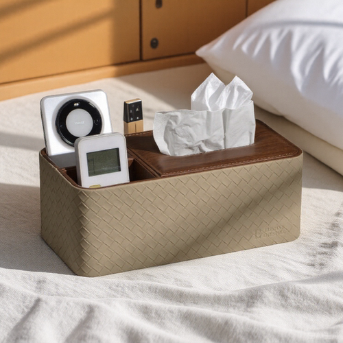 奶油风纸巾盒原木风多功能抽纸盒