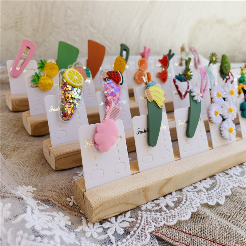 首饰收纳架子饰品展示架耳钉耳环发夹木制创意直播陈列道具大容量