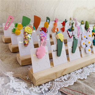 首饰收纳架子饰品展示架耳钉耳环发夹木制创意直播陈列道具大容量