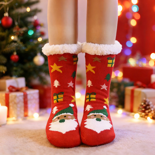 加绒圣诞袜其他防滑成人