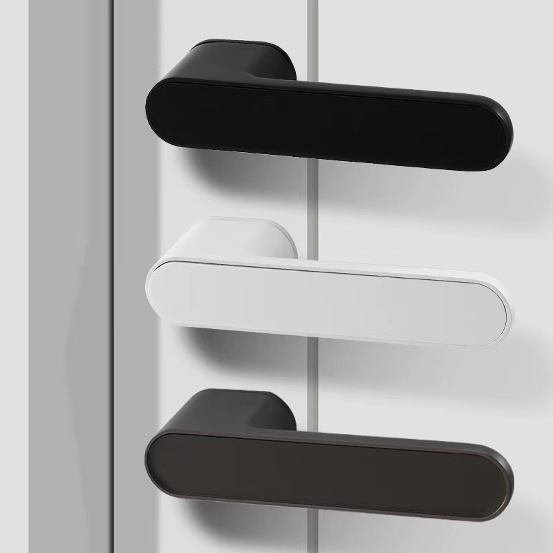 极简一字生态门锁室内卧室房门把手现代简约意式极简磁吸静音门锁