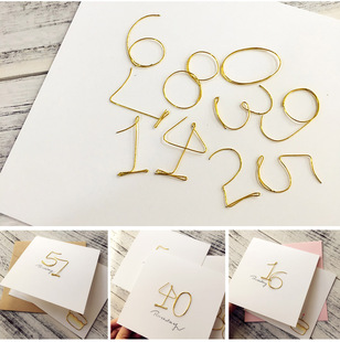 生日纪念日数字卡 生日爱情纪念日手工贺卡祝福贺卡贺卡定制SZ1