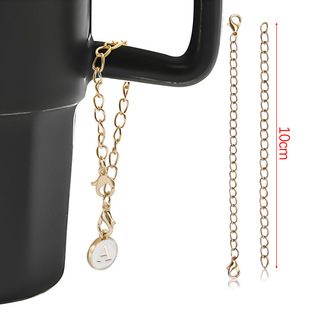 钥匙扣背包杯子配件饰物链条带龙虾扣挂英文字母链子可爱饰品挂件