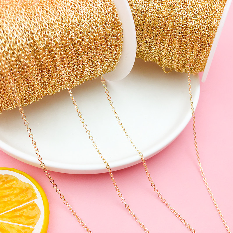 1米18K铜镀真金链条 O字链细链条流苏延长项链手链diy饰品配件,饰品/流行首饰/时尚饰品新,链条,淘宝优惠券,粉丝福利购,淘宝优惠卷