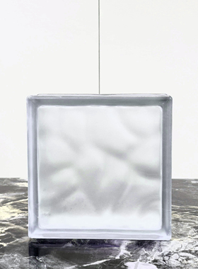 印尼进口欧标300X300X98磨砂大号白色透光不透明磨砂玻璃砖隔断墙
