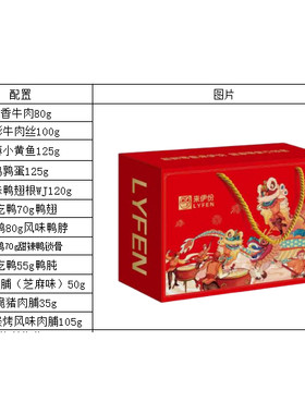 来伊份肉类零食礼盒228型来一份休闲零食春节大礼包1015g