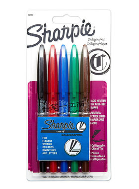 Sanford Sharpie Calligraphic Chisel Tip Water Based Markers